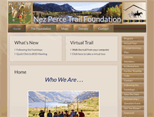 Tablet Screenshot of nezpercetrail.net